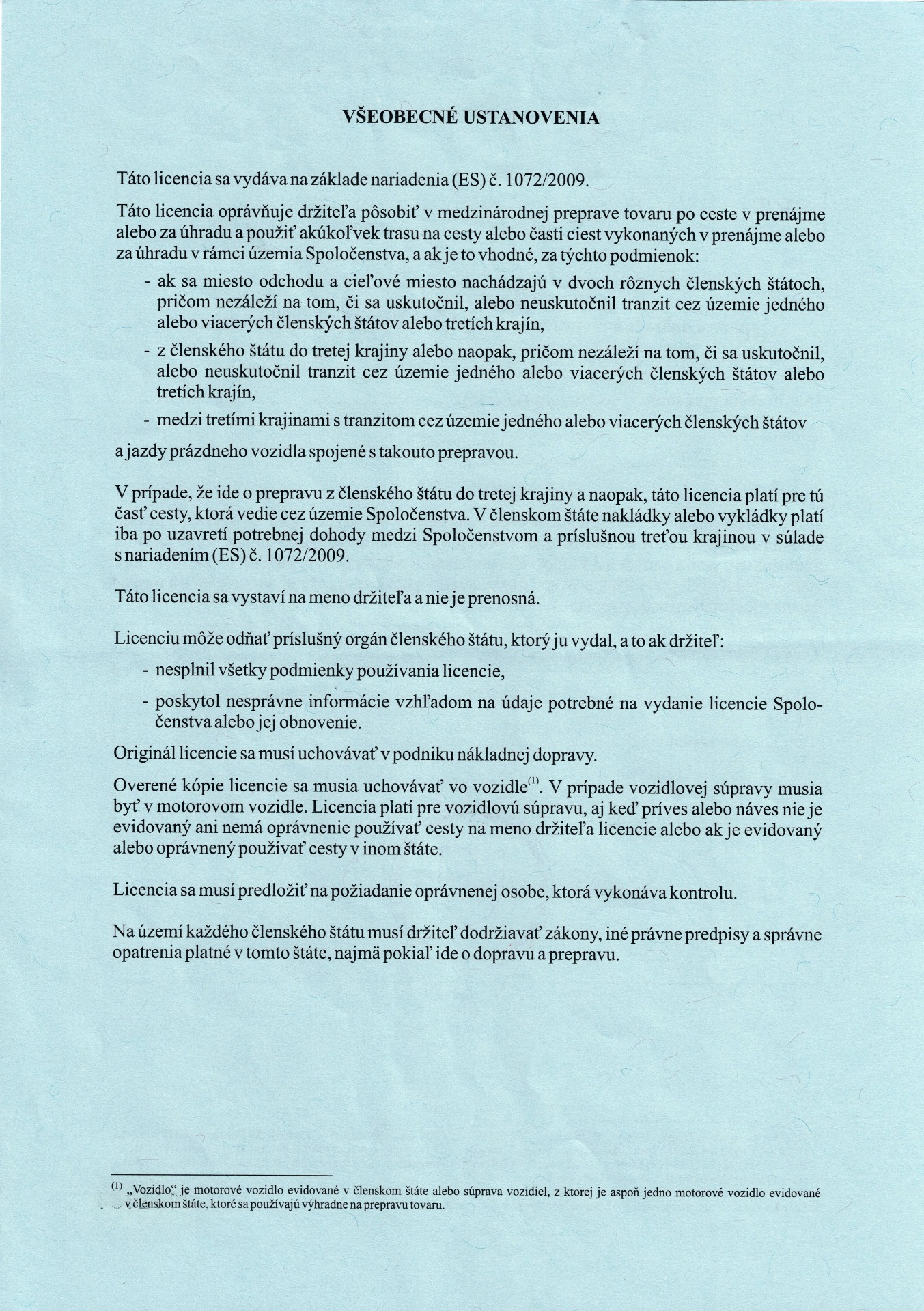 Všeobecné ustanovenia